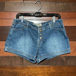 American Eagle Outfitters Button Fly Blue Jean Shorts